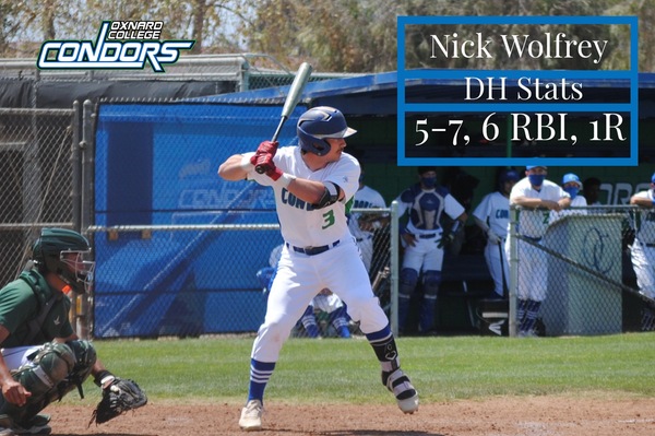 Nick Wolfrey goes 5-7, with 6 RBI's to lead OC.  Photo courtesy of Jeremy Hanes